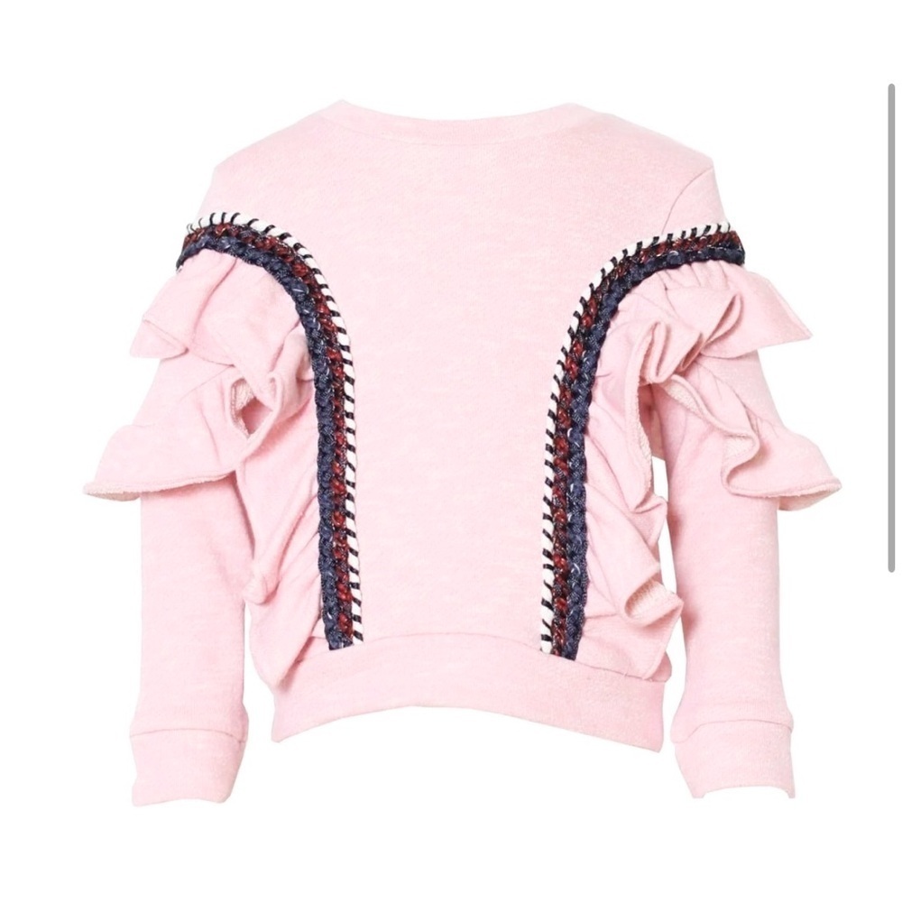 Kinderkind pink ruffle sweater pullover size 2T new